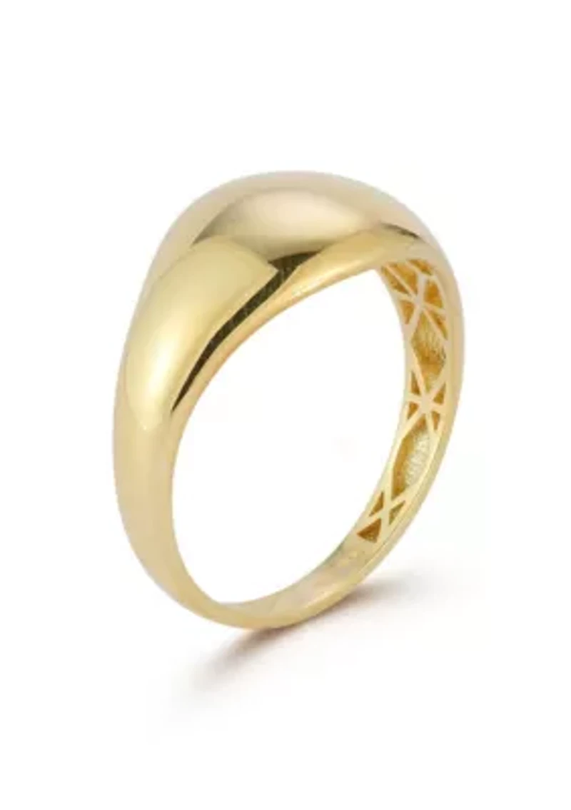 14K Gold Polished Dome Ring