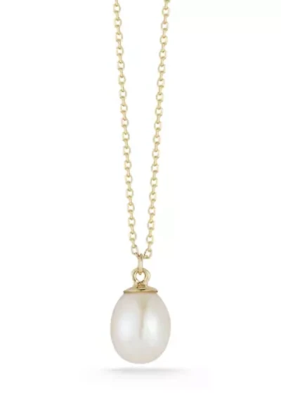 14K Gold Pearl Pendant Necklace