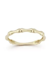 14K Gold Bamboo Band Ring