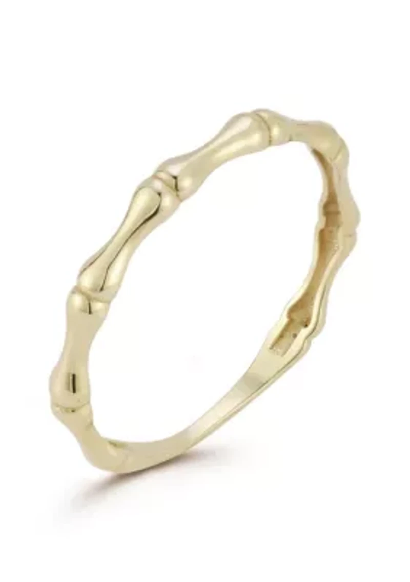 14K Gold Bamboo Band Ring