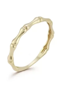 14K Gold Bamboo Band Ring