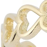 14K Gold Open Heart Band Ring