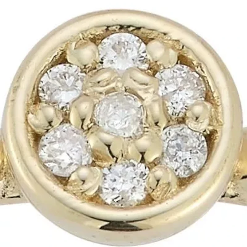 14K Gold Diamond Signet Ring