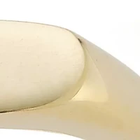 14K Gold Flattened Bar Signet Ring