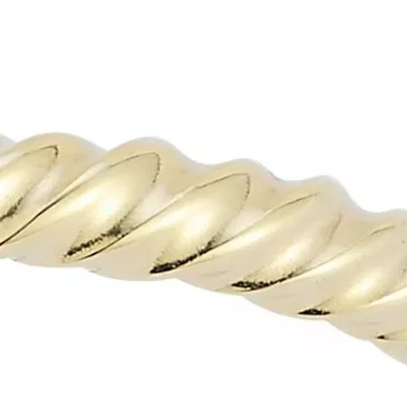 14K Gold Thin Twist Band Ring