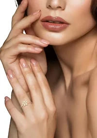 14K Gold Flower Cocktail Ring