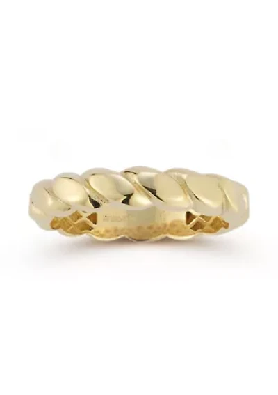 14K Gold Twist Band Ring