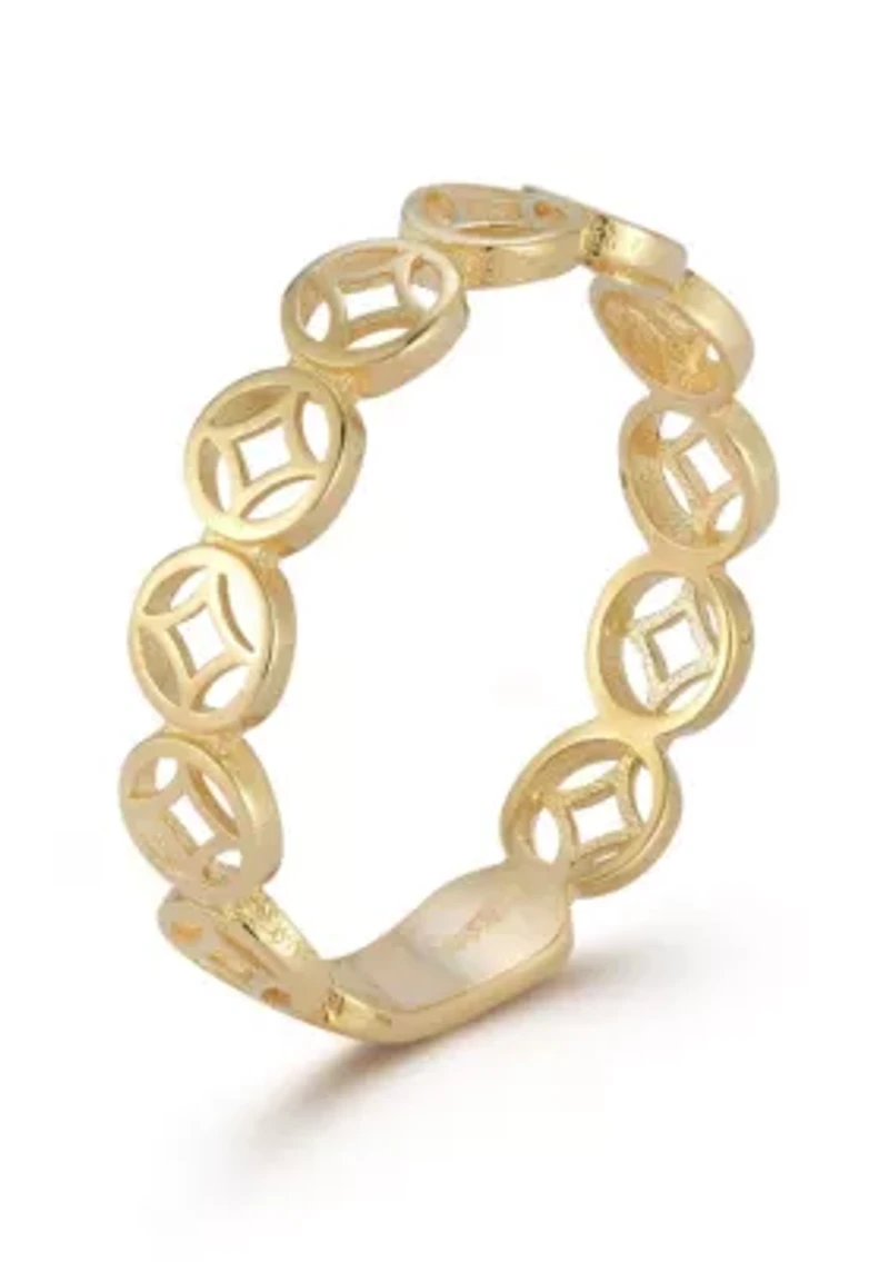 14K Gold Open Work Band Ring