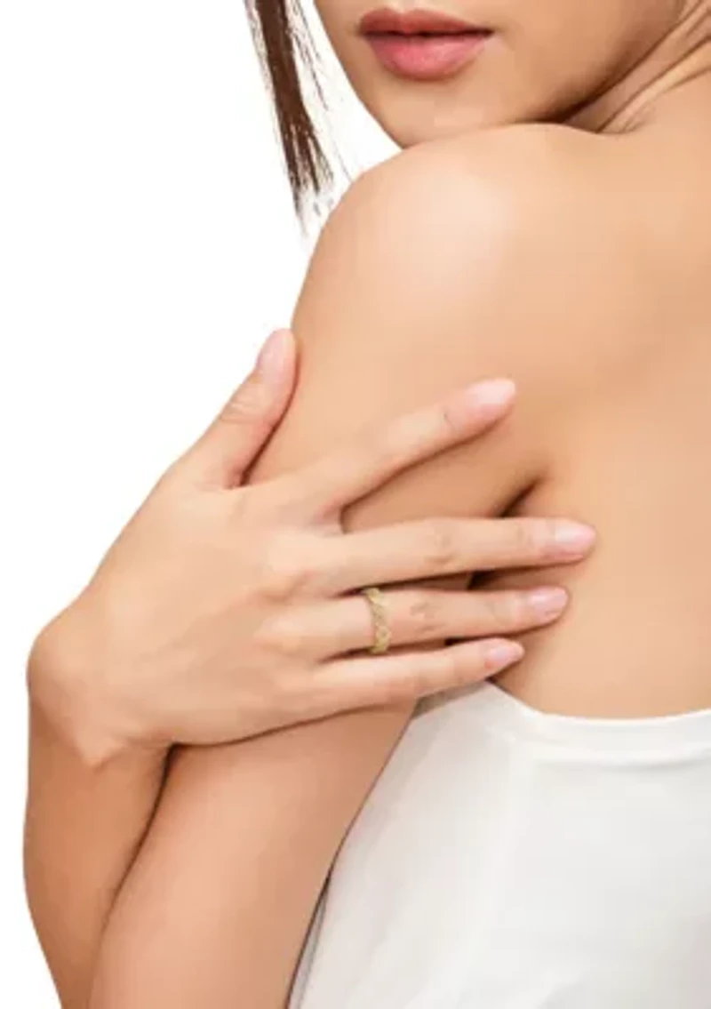 14K Gold Open Work Band Ring