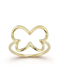 14K Gold Open Butterfly Ring