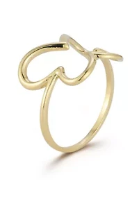 14K Gold Open Butterfly Ring