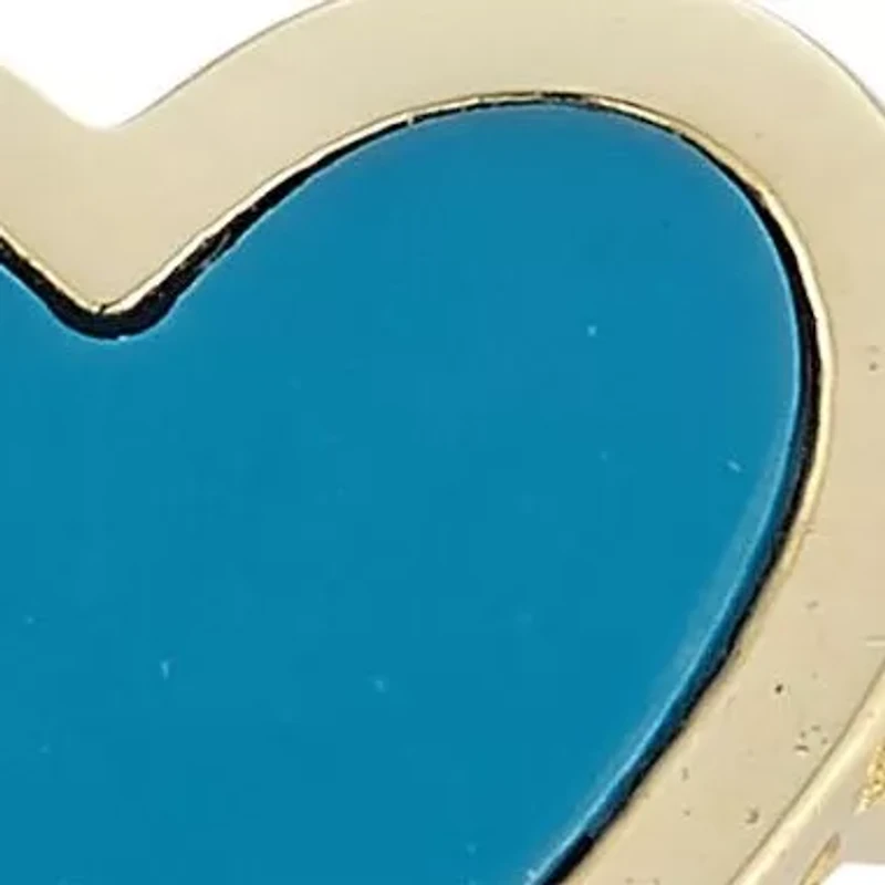 14K Gold Turquoise Heart Curb Chain Ring