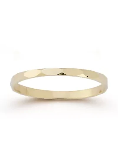14K Gold Textured Band Ring