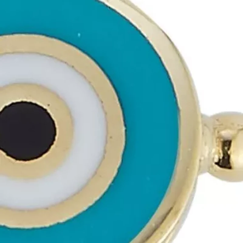 14K Gold Enamel Evil Eye Ring
