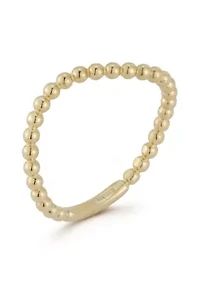 14K Gold Wavy Bubble Band Ring