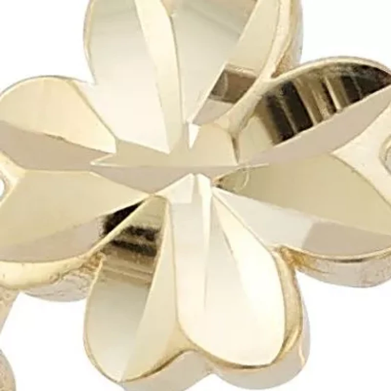 14K Gold Multi Flower Band Ring