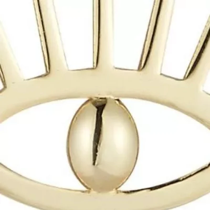 14K Gold Evil Eye Pendant Necklace