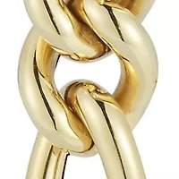 14K Gold Figaro Link Drop Earrings, Made in Italy