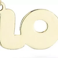 14K Gold Bubble Love Pendant Necklace