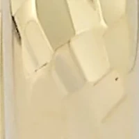 14K Gold Hammered Huggie Hoop Earrings