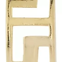 14K Gold Greca Huggie Hoop Earrings