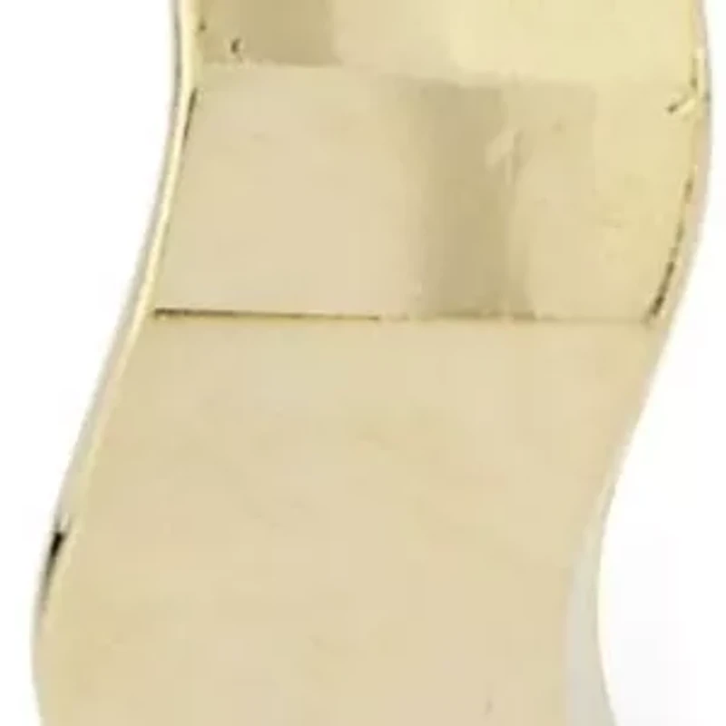 14K Gold Wavy Huggie Hoop Earrings