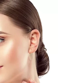 14K Gold Leaf Drop Earrings