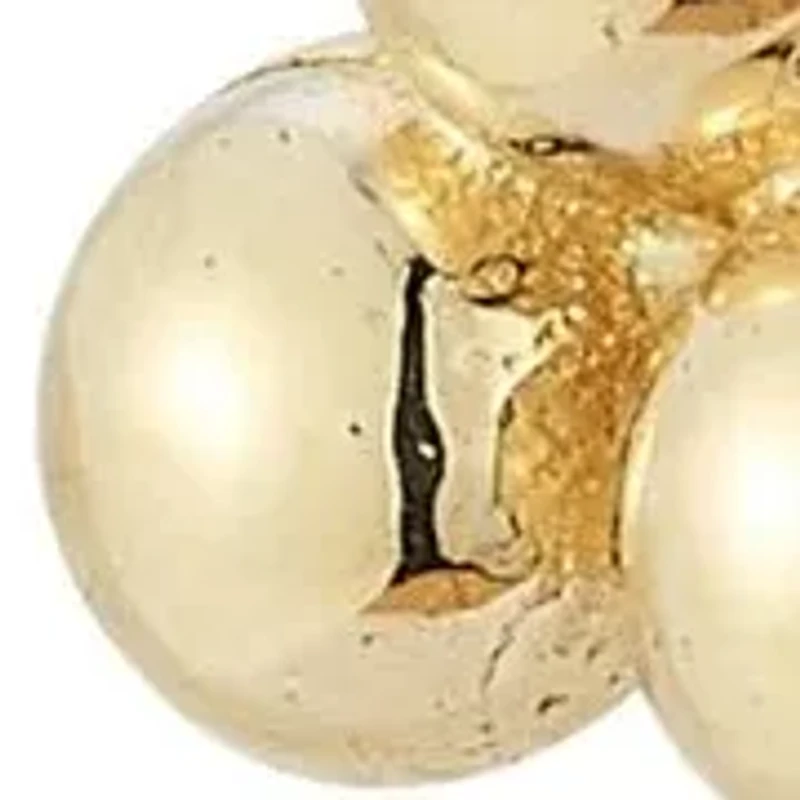 14K Gold Triangle Ball Stud Earrings