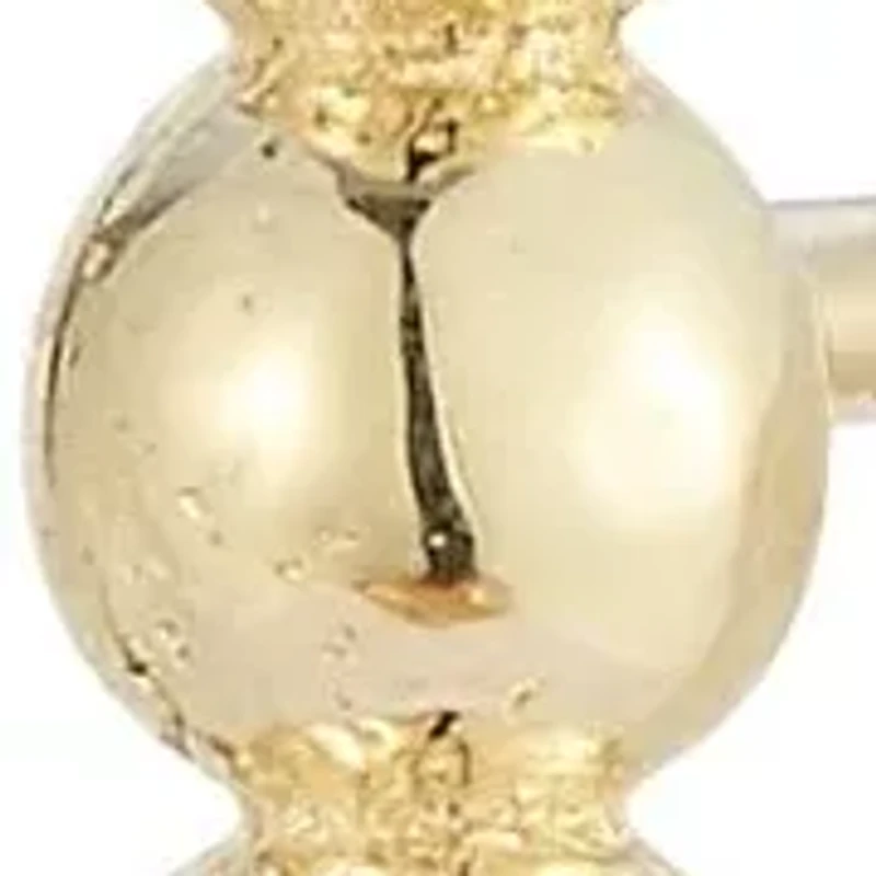 14K Gold Triple Ball Stud Earrings