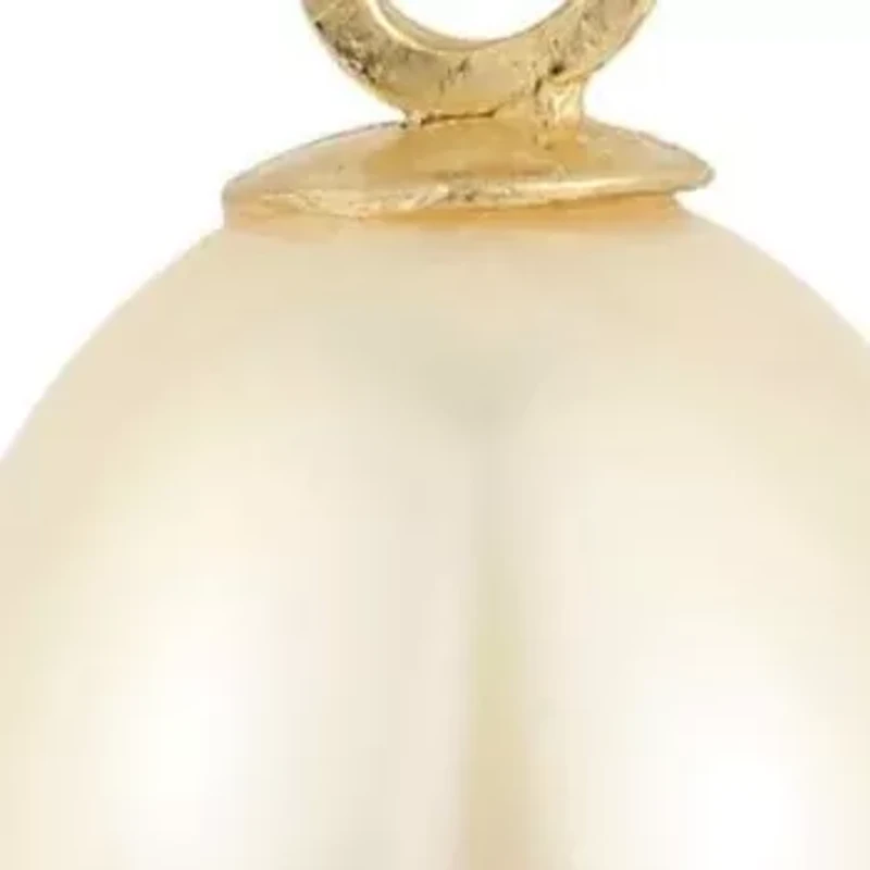 14K Gold Pearl Drop Earrings