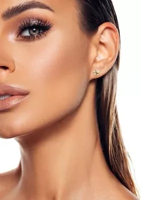 14K Gold Dainty Love Knot Stud Earrings