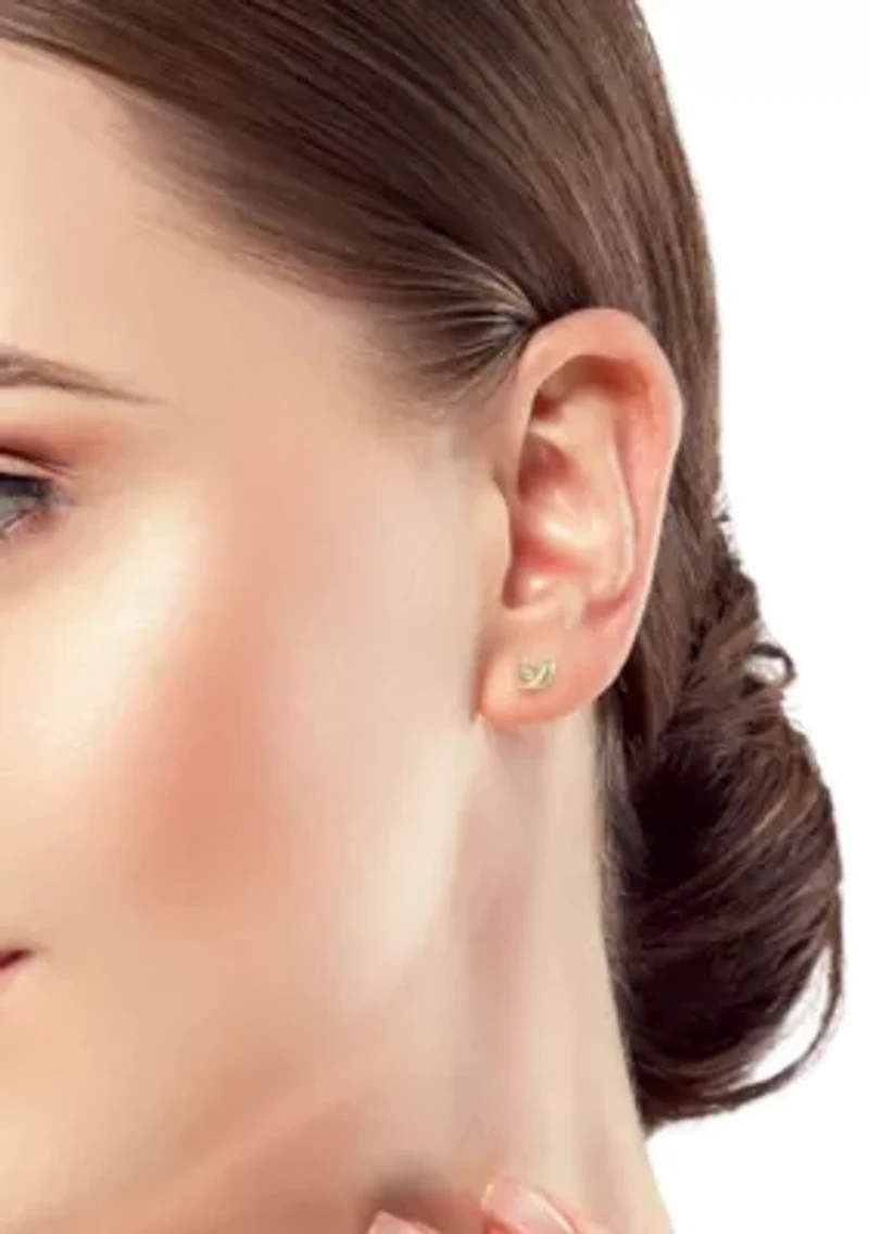 14K Gold Bird Stud Earrings