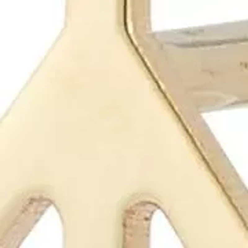 14K Gold Peace Sign Stud Earrings