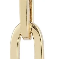 14K Gold Oval Link Drop Earrings