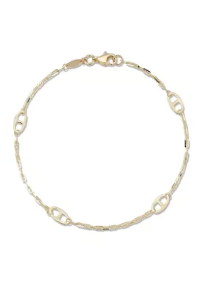 14K Gold Mariner Link Bracelet