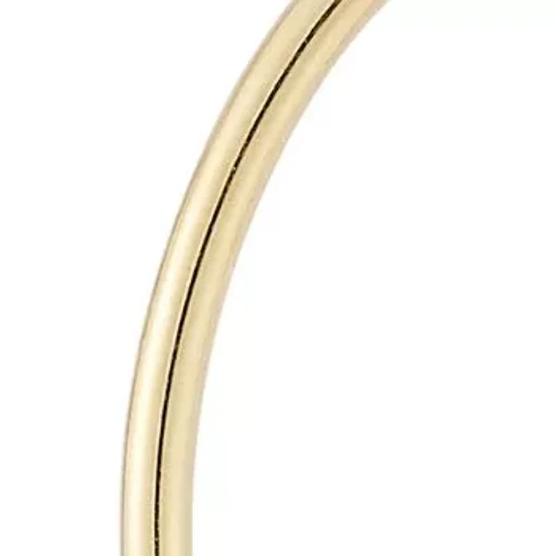 14K Gold Large Oval Link Drop Earrings