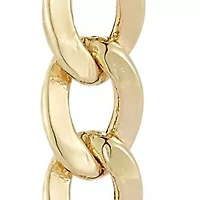 14K Gold Curb Chain Front/Back Earrings