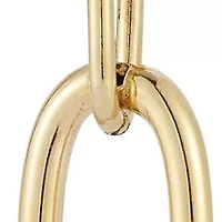 14K Gold Long Oval Link Drop Earrings