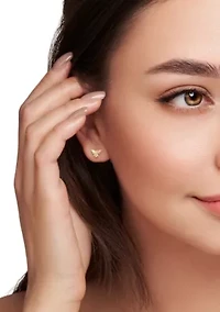 14K Gold Bee Stud Earrings