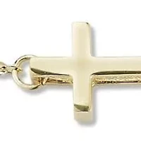 14K Gold Cross Anklet
