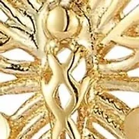 14K Gold Mesh Butterfly Stud Earrings