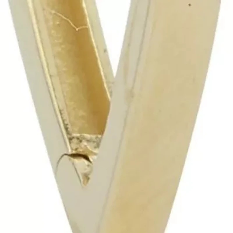 14K Gold Triangle Huggie Hoop Earrings