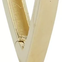 14K Gold Triangle Huggie Hoop Earrings