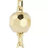 14K Gold Diamond Cut Ball Threader Earrings