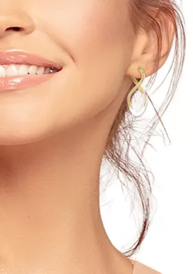 14K Gold Infinity Hoop Earrings