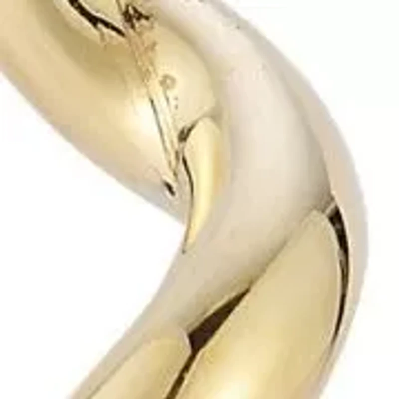 14K Gold Twist Hoop Earrings