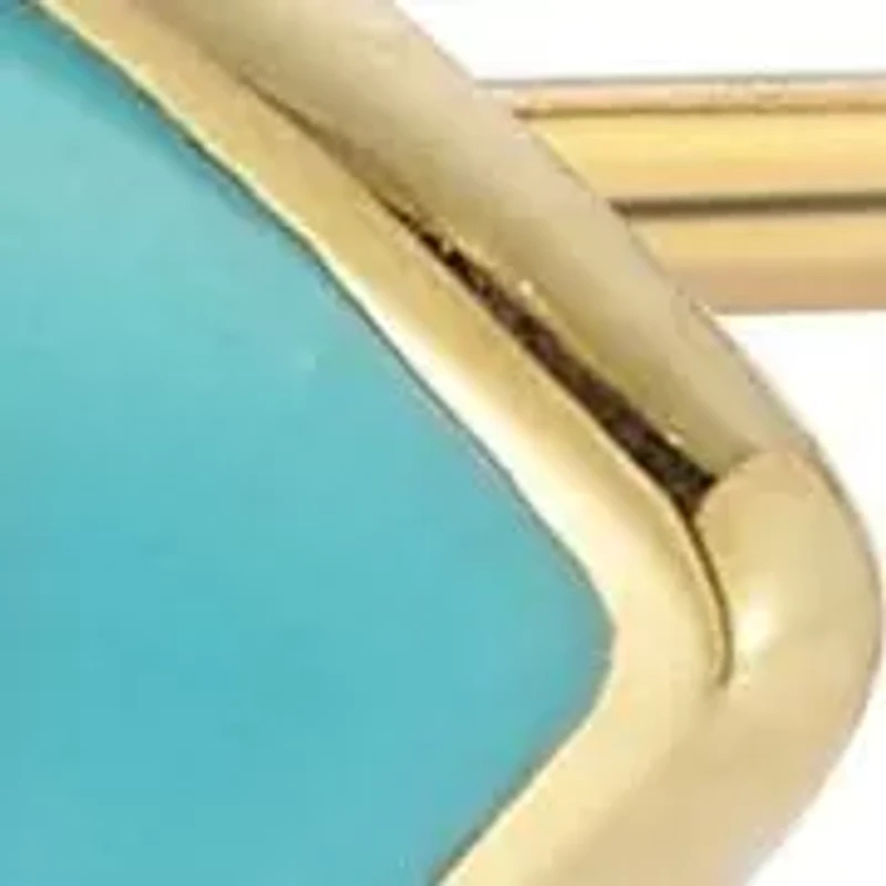 14K Gold Enamel Evil Eye Stud Earrings