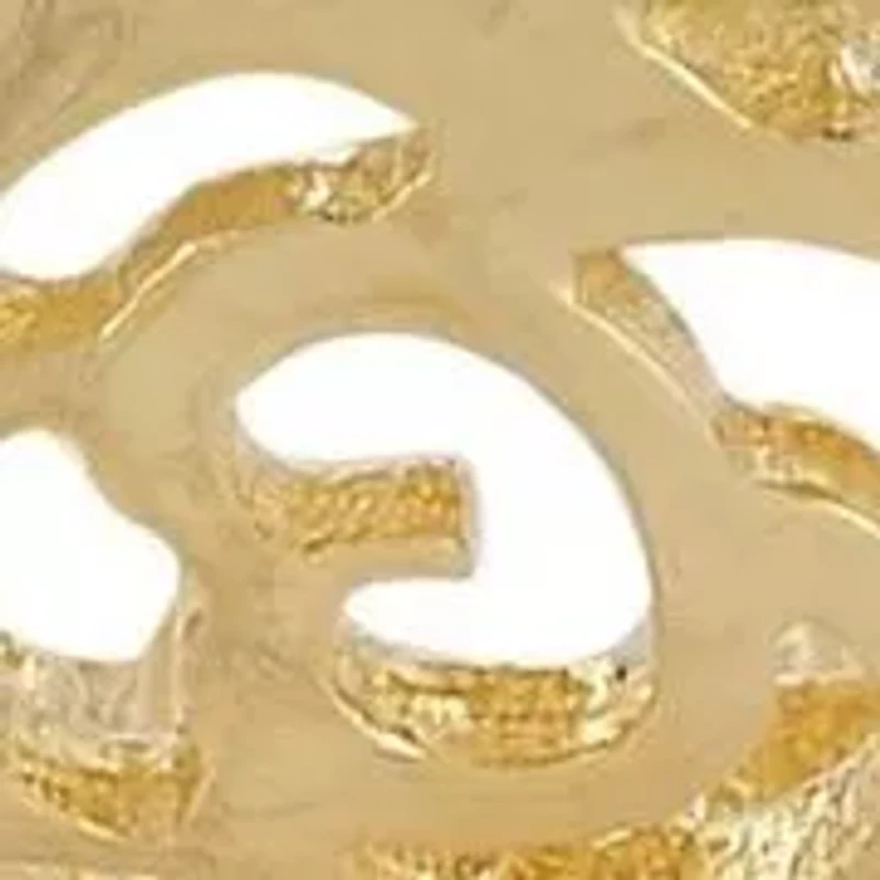 14K Gold Open Rose Huggie Hoop Earrings