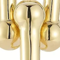 14K Gold Stirrup Link Drop Earrings