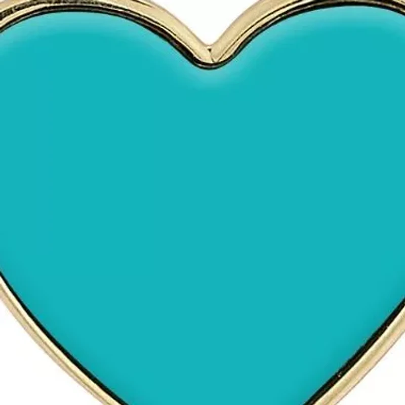 14K Gold Turquoise Heart Pendant Necklace